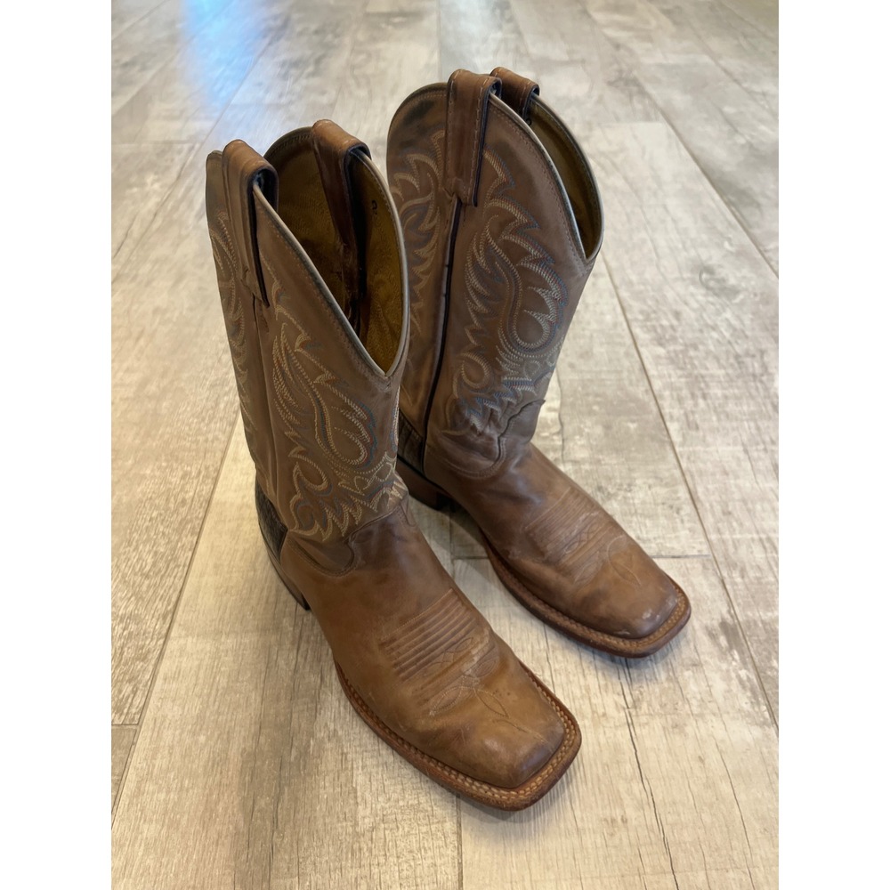 Nocona‎ Boots Mens MD2731 Leather Handcrafted Square Toe Western Cowboy Boots
